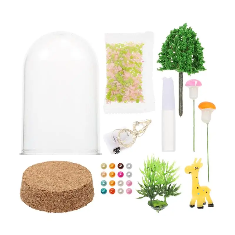 

1 Set Children Hand-made Creative DIY Forest Landscape with Lamp Adornment