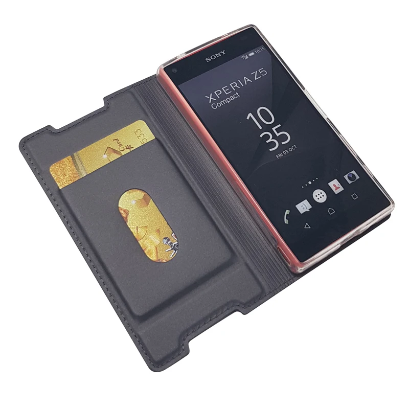 Ультратонкий Магнитный чехол для sony Xperia Z5 Compact с откидной крышкой и подставкой