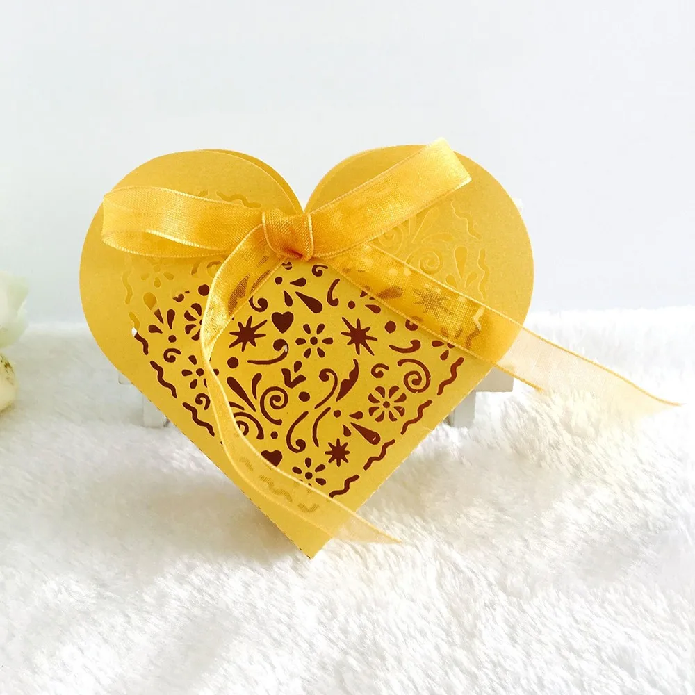 50 шт. Подарочная коробка для конфет с лентой | Дом и сад