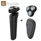 Электробритва XIAOMI Showsee Мужская, триммер для стрижки, бритва для лица, машинка для бороды, моющиеся перезаряжаемые бритвы IPX7