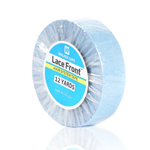 12 ярдов, скотч для наращивания клейкая лента клей для наращивания синяя поддерживающая лента на сетке, водонепроницаемая двусторонняя клейкая лента для волос, лента для наращивания/парика/кружевных париков