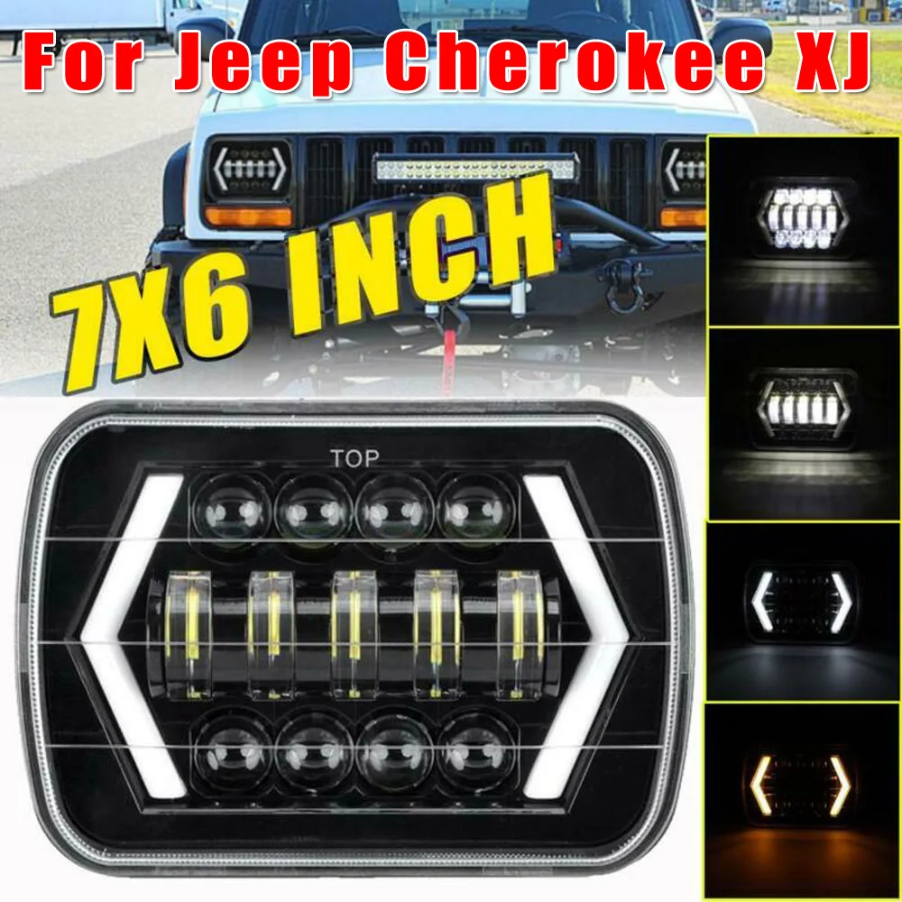 

1* LED Headlight 12-24V 300W For Jeep Cherokee XJ Waterproof 7 Inch High Quality Practical
