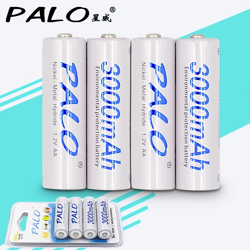 6 шт. 3000mAh 1,2 v AA перезаряжаемая батарея для Светодиодный светильник для размещения игрушек батарея для камеры Mp4 игрушки Микрофон
