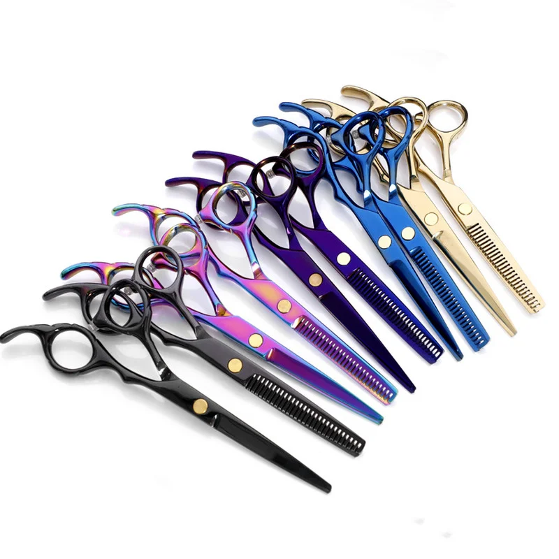 

Professional 6inch Japan 440c Classic Cut Hair Scissors Thinning Hot Shears Cutting Barber Makas Hairdressing Scissors Set