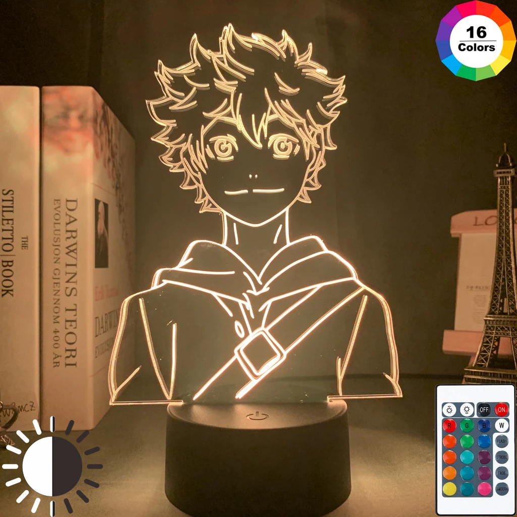 Акриловый светодиодный ночсветильник Аниме Haikyuu Shoyo Hinata фигурка для детской