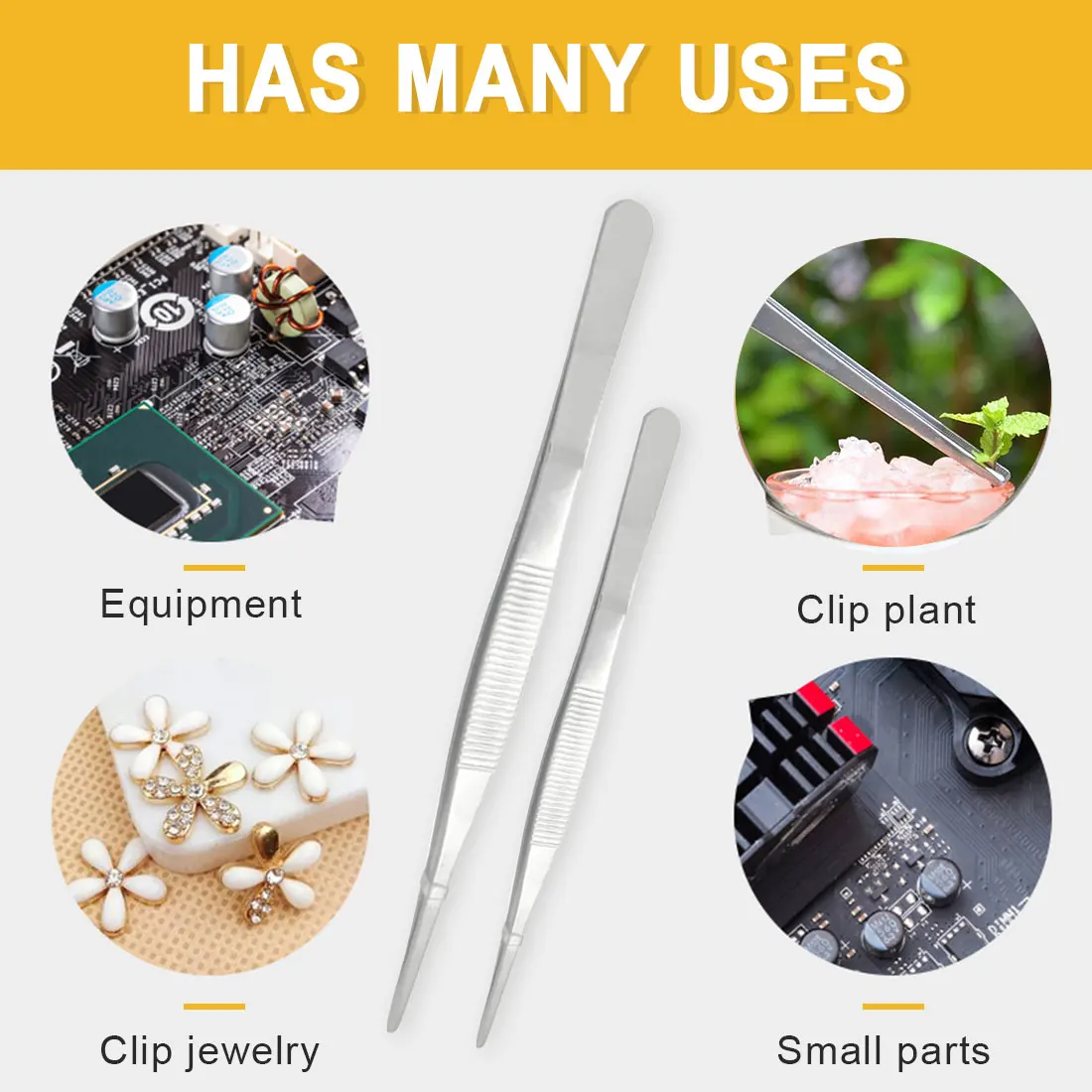 Медицинские щипцы 430 из нержавеющей стали против йода длинные прямые 12 5 см-30 см