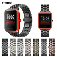 uebn metal stainless steel strap for xiaomi huami amazfit bip s band for amazfit gts gtr 42mm accessories watchbands