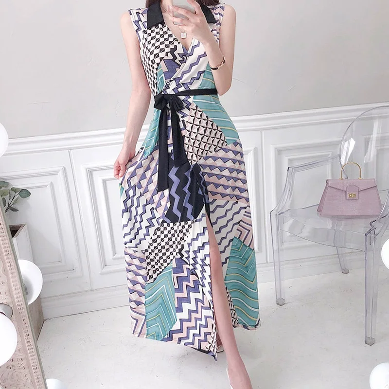 

S-XL Plus Size 2020 Summer Work Maxi Dress Women Sexy Backless Bodycon Long Dress Ladies Slim Tight vintage Print Dress Lady