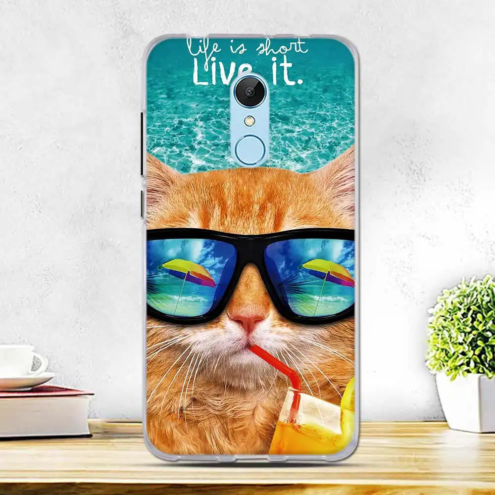 Чехол для Xiaomi Redmi 5 мягкий силиконовый чехол из ТПУ с 3D рисунком чехол-бампер