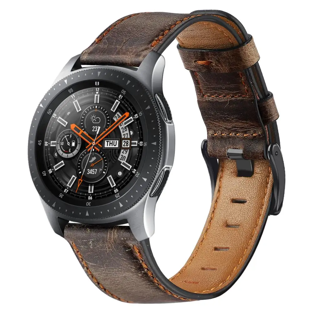 Ремешок для часов samsung Galaxy watch 46 мм кожа crazy horse Gear S3 frontier браслет Huawei 2 gt - купить по