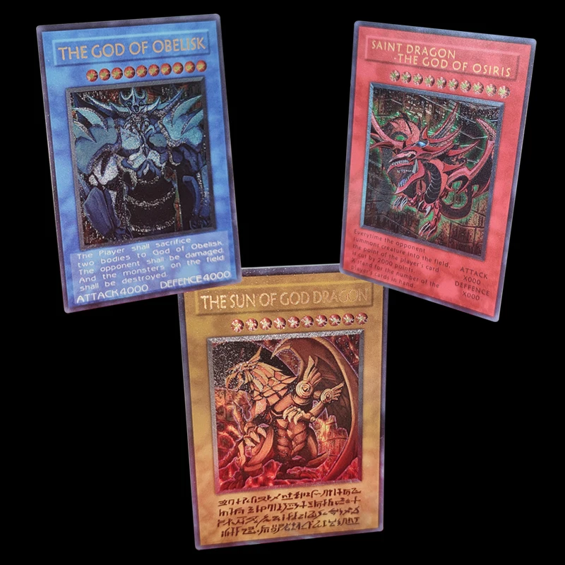 

Yugioh! Flash Card Duel Monsters Gold Plating Process Cards Egyptian God UTR Card of God Game Collection Cards Children's Gifts