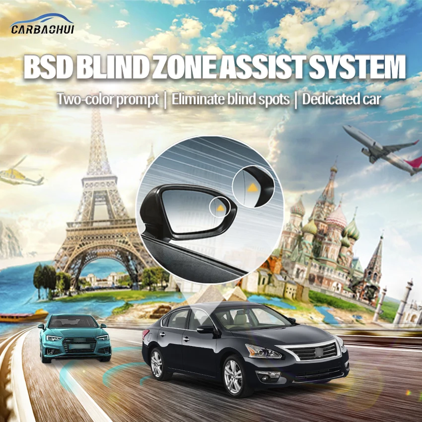 

Car BSD BSM BSA Blind Area Spot Warning Drive Mirror Rear Radar Microwave Detection System For Nissan Teana 2013