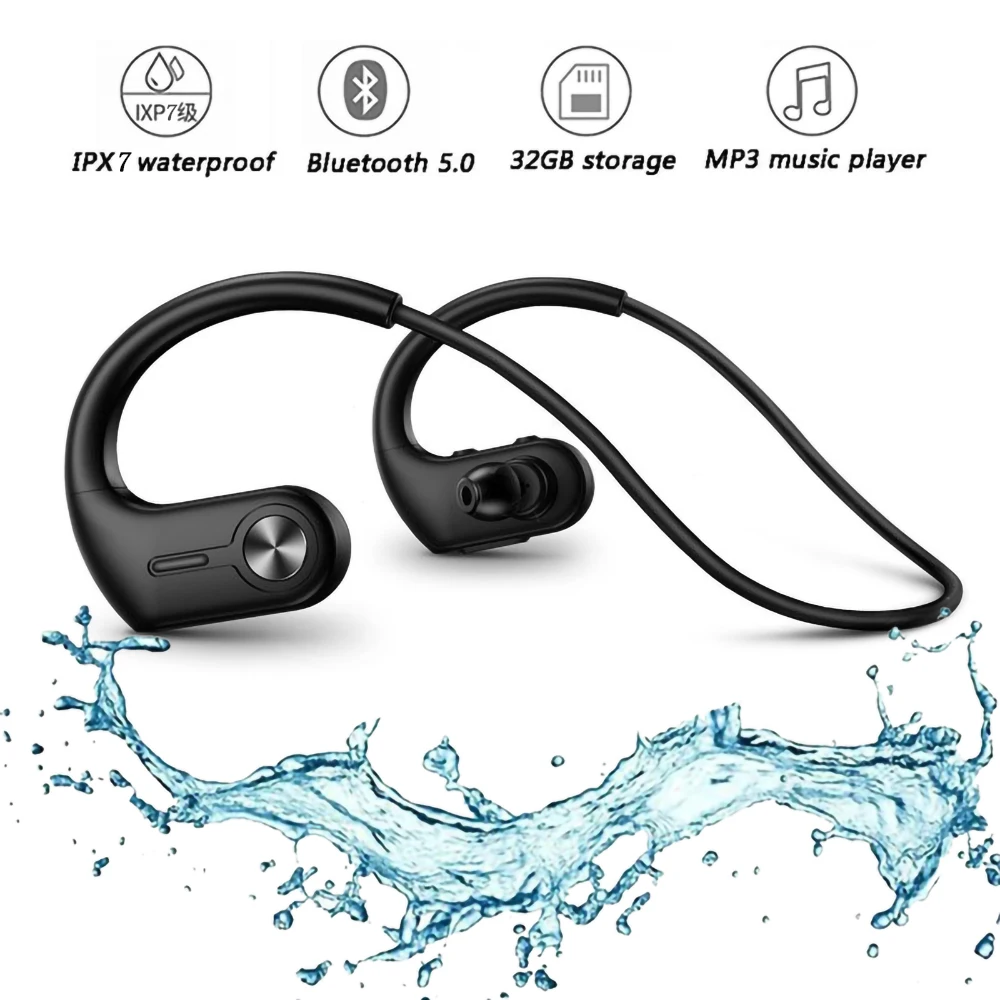 Водонепроницаемая гарнитура для плавания 32 ГБ беспроводные наушники-вкладыши