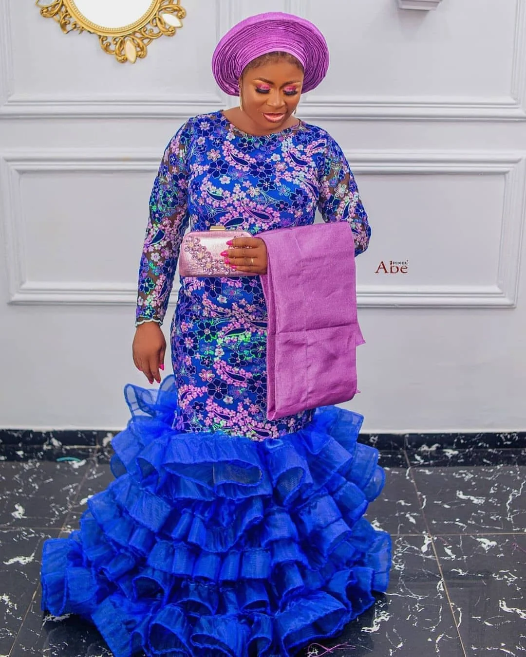 Цена NIAI африканская кружевная ткань ручной работы 3D Eвышивка Тюль Кружево высокое качество нигерийские цветные кружева ткань для свадебного пла...