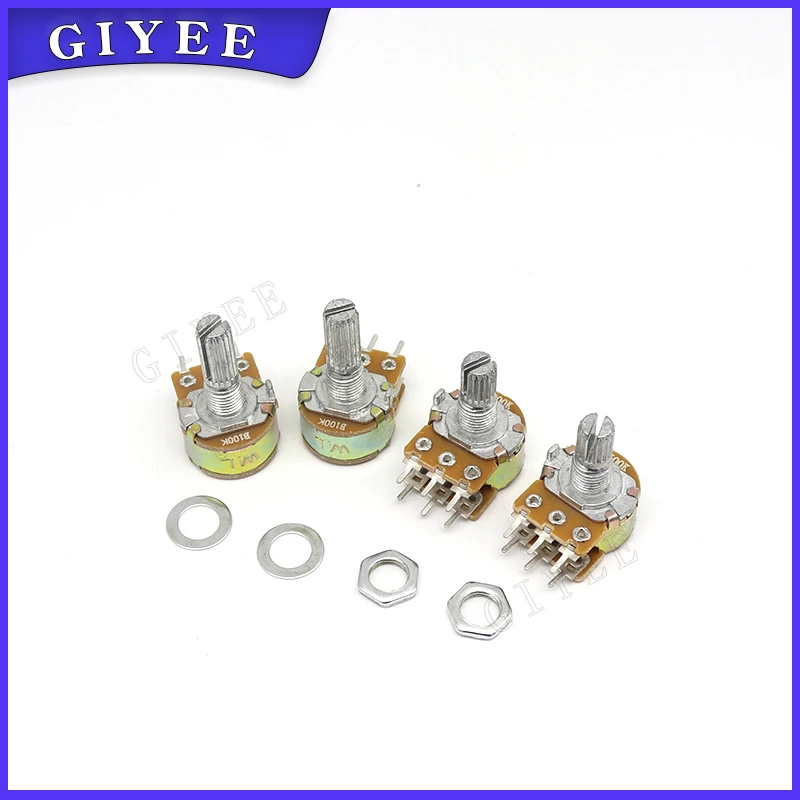 10 шт. вал 20 мм WH148 B1K B2K B5K B10K B20K B50K B100K B250K B500K 1 м ом 6 контактов с колпачком AG2 набор