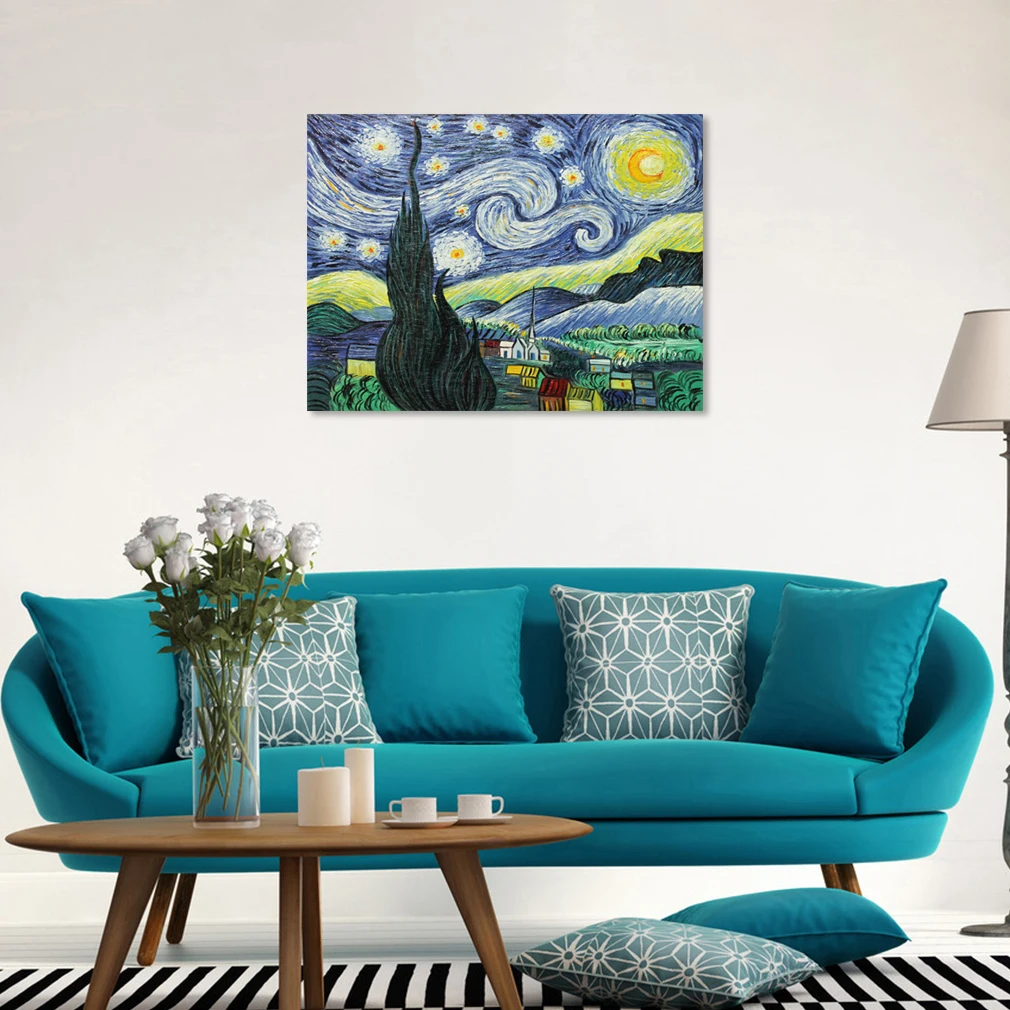 

Hand Painted Van Gogh Oil Painting Canvas Wall Art For The Living Room Van Gogh Art Almond Blossom Flowers Stretched To Hang