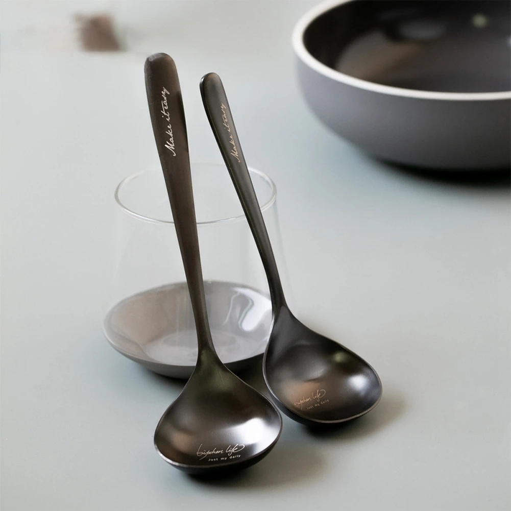 1 шт. Нержавеющая сталь ложка ложки с длинной ручкой горячий горшок суповая