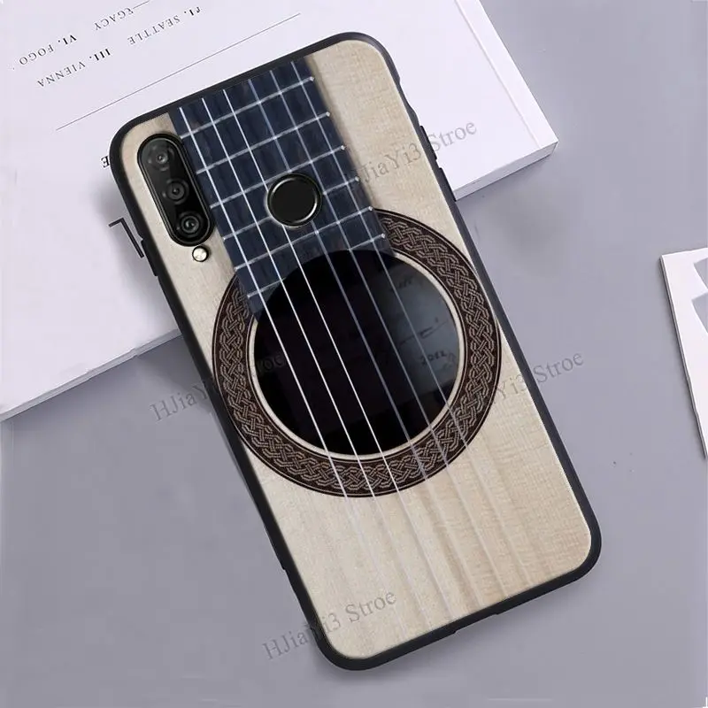 Classic Wood Guitar Phone Case For Huawei P30 P20 P40 Lite Pro P Smart 2019 Z Nova 5T Honor 50 10i 8X 9X Cover | Мобильные телефоны