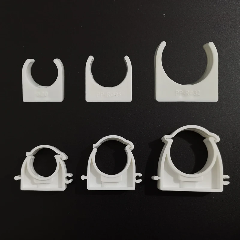 

10 Pcs Plastic PPR Pipe Clamp Holder For Water Pipe Tube Fittings With Cover Diameter 20mm 25mm 32mm U Clamp for PVC Pipe