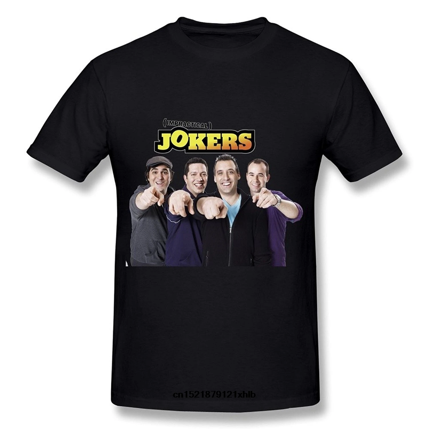 Мужская футболка Черная LQQ комедия непрактичная Jokers Tour рубашка для белой