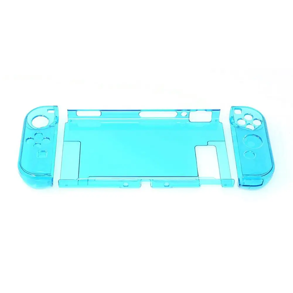 transparent blue Прозрачный защитный чехол для nintendo Switch, чехол, чехол для nyd Switch, Ультратонкий Прозрачный чехол для ПК, сумка - Цвет: transparent blue