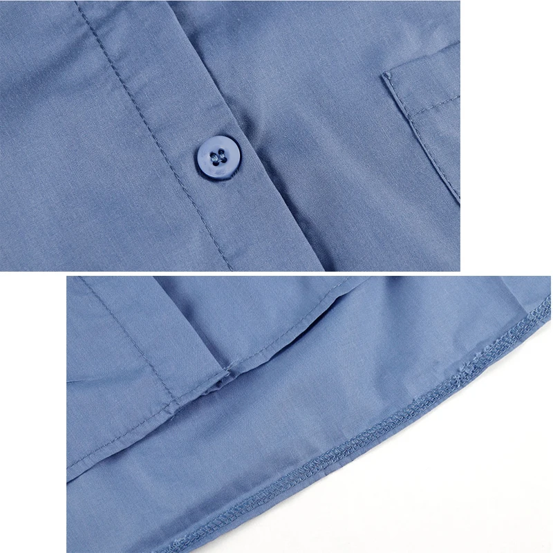 

Classic Shirts Women Loose Solid Blue Simple Daily Ulzzang College Students All-match Young Trendy Leisure Boyfriend Spring Chic