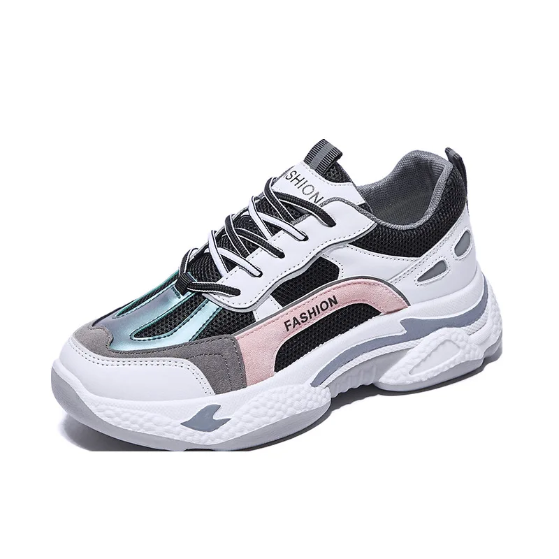 

Korean Ins Old Dad Shoes Women Breathable Student Thick-soled Sports Shoes Female All-match Lace-Up Casual Running Trendy Shoes