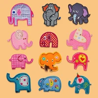 embroidered big animal patch the elephant patch embroidered iron on clothing embroidery applique modify jacket accessories