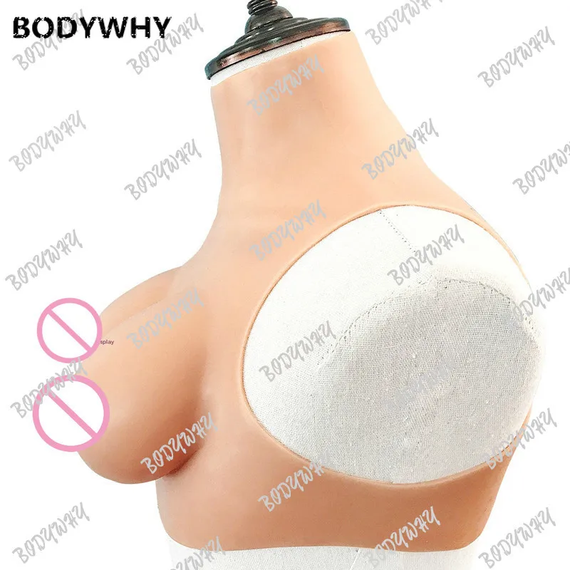 C Cup Vest Full Silicone Breast Forms Transgender False Boobs Crossdresser Bra Seamless Crossdresser Lingerie Sheer Wireless