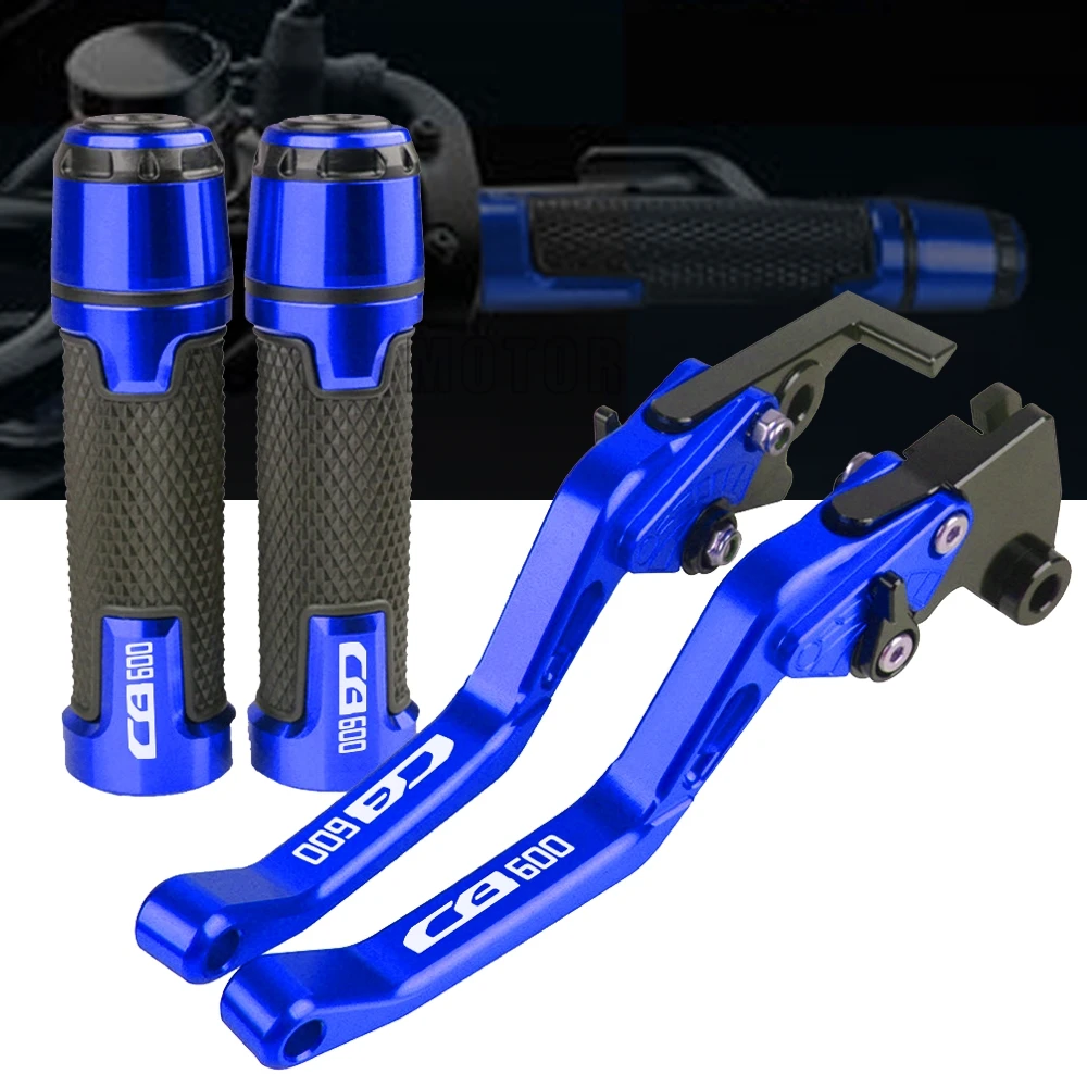 

CB600 LOGO Motorcycle Adjustable Folding Brake Clutch Levers Handlebar Hand Grips Ends For Honda CB599 CB600F CB600 F 2007-2013
