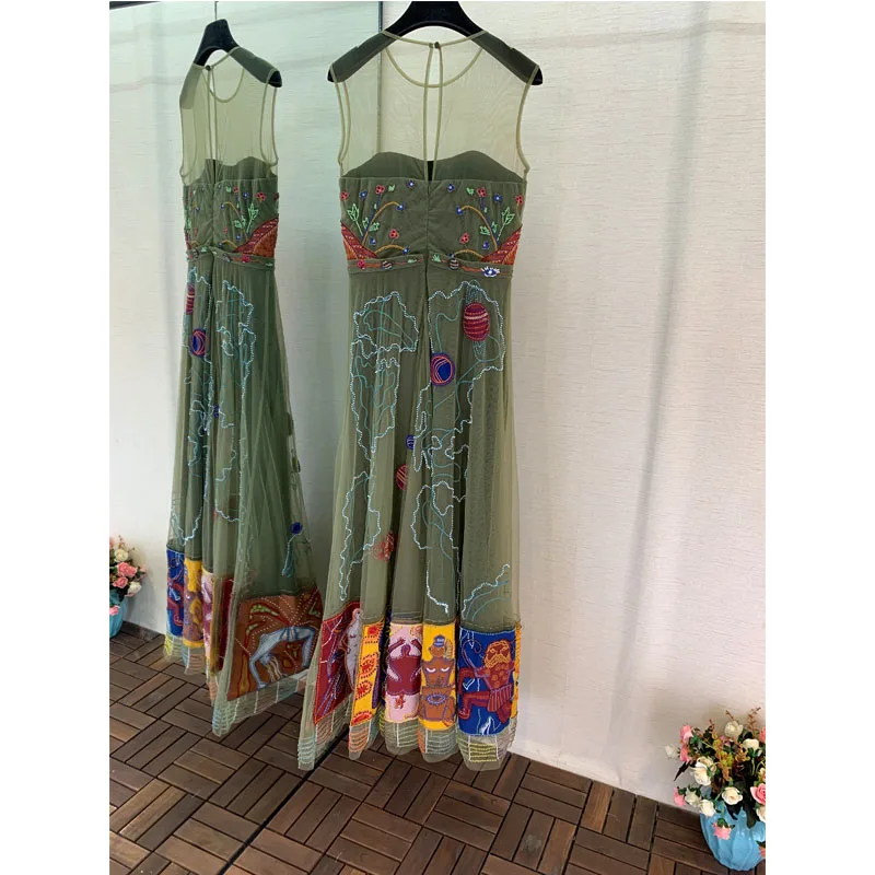 2019 осенняя и зимняя одежда женское платье с бисером без рукавов темпераментное