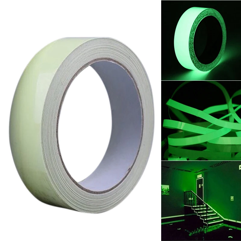 

1PC 15MM*3Meters Luminous Tape Night Vision Glow In Dark Self-adhesive Warning Tape Safety Security Home Decoration Tapes