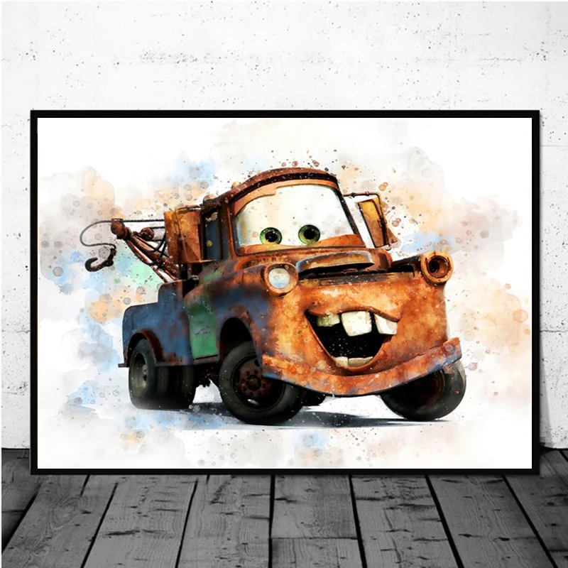 

Disney Pixar Cars Canvas Painting Cartoon Wall Art Posters and Prints Cuadros Wall Art Picture for Living Room Home Decoration