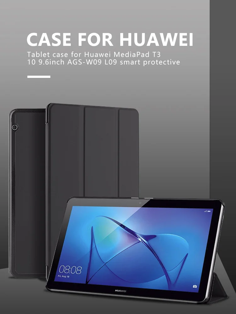 Чехол для планшета huawei MediaPad T3 10 9,6 дюймов AGS-W09 L09 умный защитный чехол для Honor Play Pad 2 9," чехол с бесплатной ручкой