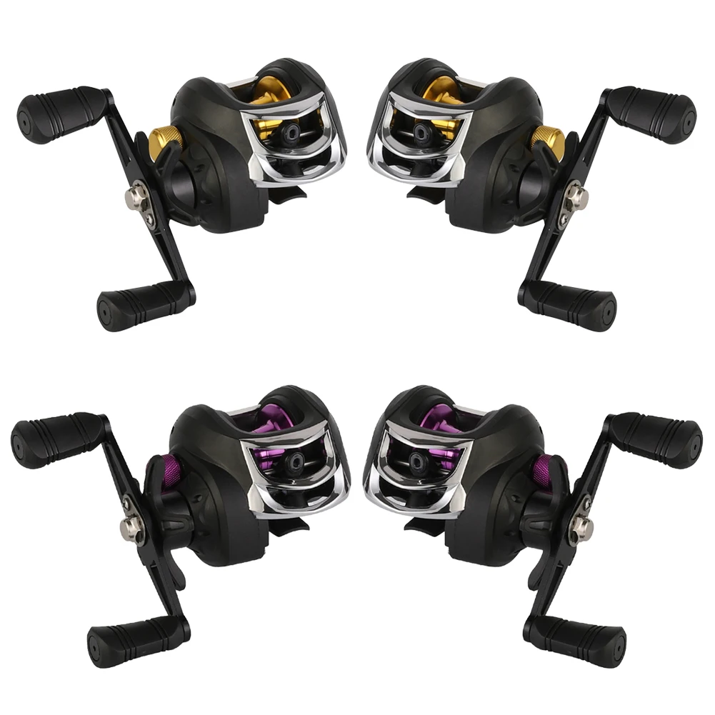 GLS Fishing Reel Left Right Hand Baitcasting Reel Adjustable Brake System 8kg Drag 7.2:1 Dual Brake System Reel 8KG Max Drag