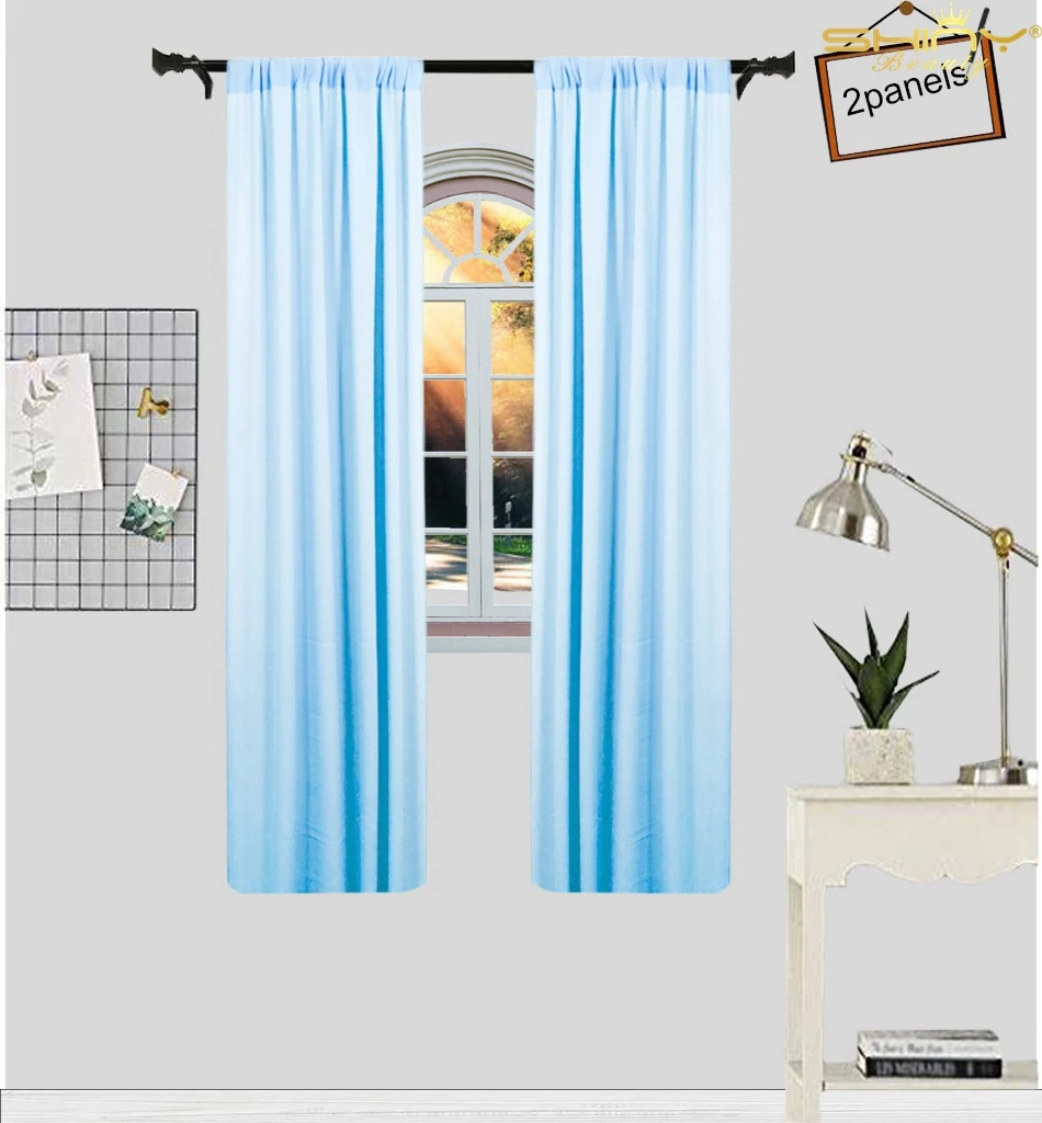 Light Blue-2 panels Бургундский Прозрачный фон для занавес s 108 дюймов штора из шифона шифон фото фон 29x108 дюймов Тюль шифон украшение окна-M - Цвет: Light Blue-2 panels