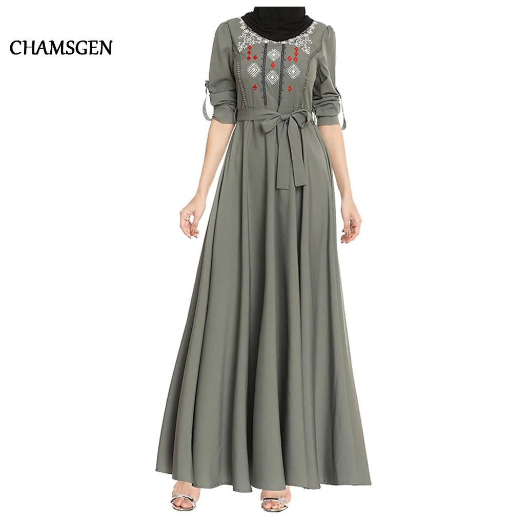 Свободные мусульманские платья женское платье с цветочным принтом кафтан абайя