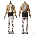 Куртка для косплея Эрена и Леви из атаки на Титанов, жакет костюма легиона, пиджак любых размеров,