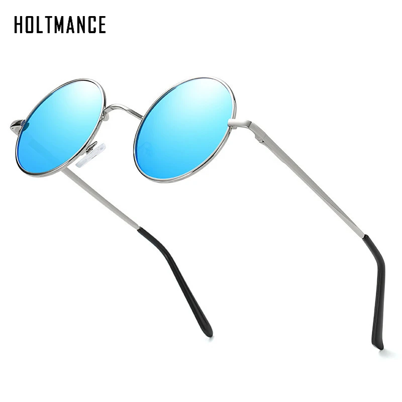 

HOLTMANCE Polarized Sunglasses Women Retro Metal Frame Black Green Round Sun Glasses For Men Driving Unisex With Packing