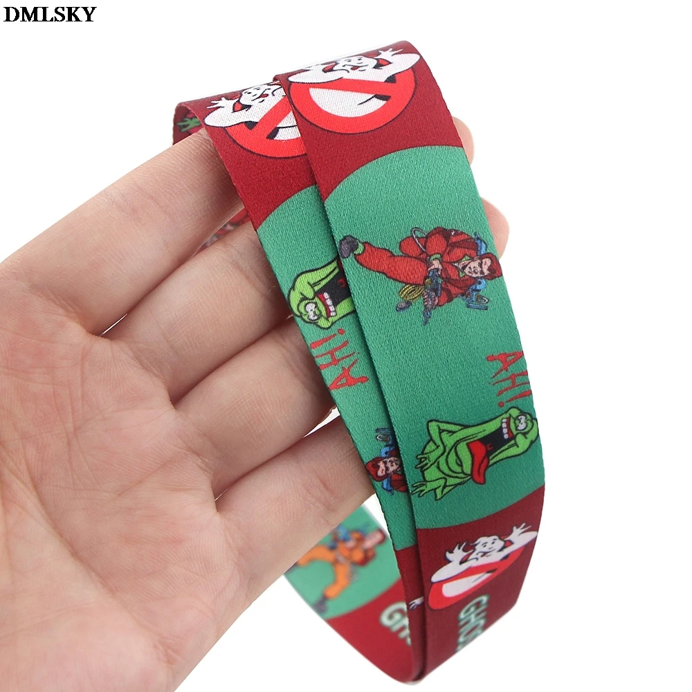 

24pcs/lot M4790 DMLSKY Cartoon Ghost Lanyard Keychain for keys Badge ID Mobile Phone Key rings Women Men Neck Straps Accessories