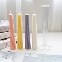 aromatherapy candle mould plastic pinstripe columnar candle mold candle mold diy aromatherapy candle church candle mould 1pc