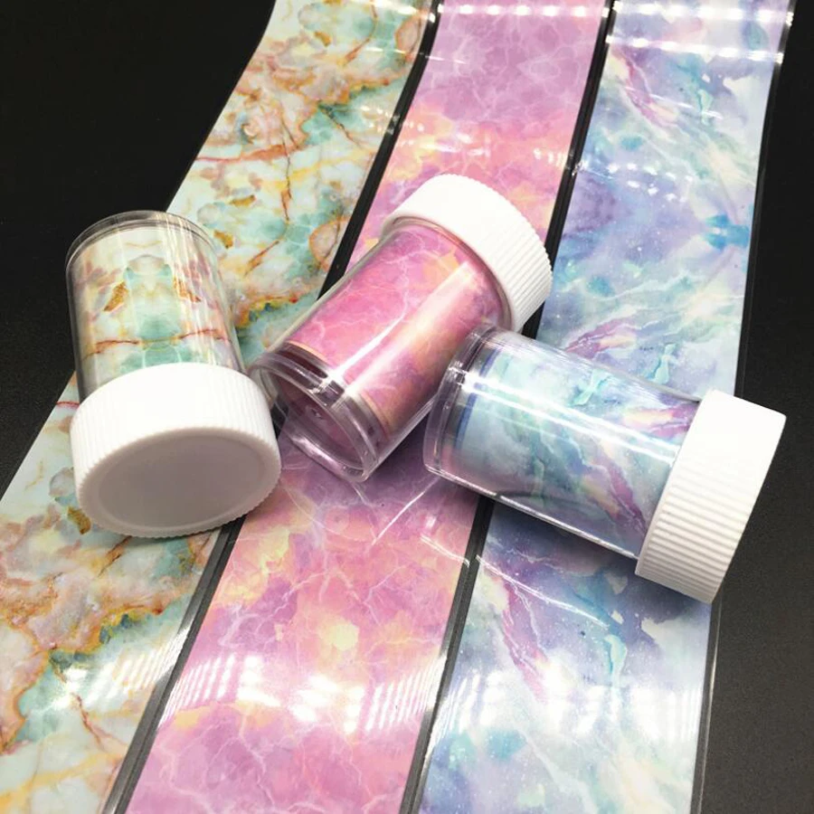 Bittb Розовый Синий Фольга ногтей s переводная наклейка мраморная серия Переводные