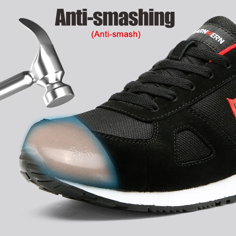 DYKHMILY/защитная обувь мужские Нескользящие рабочие ботинки со стальным носком