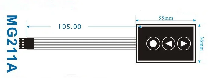 5 шт. мембранный переключатель 1*3 клавиши матричная клавиатура Монитор Панель