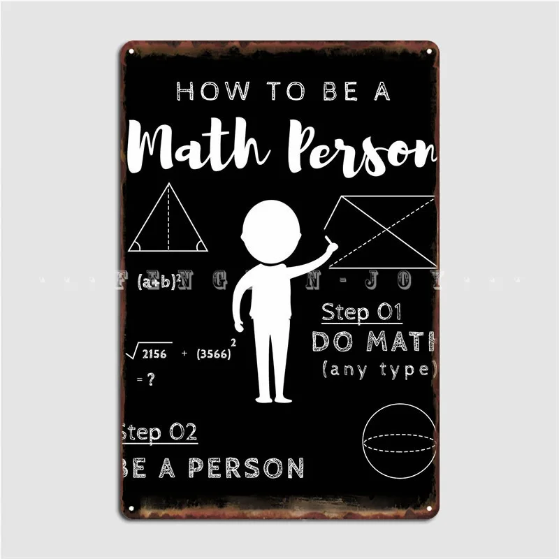 

Math Person Funny Metal Sign Club Bar Wall Plaque Pub Funny Tin Sign Poster