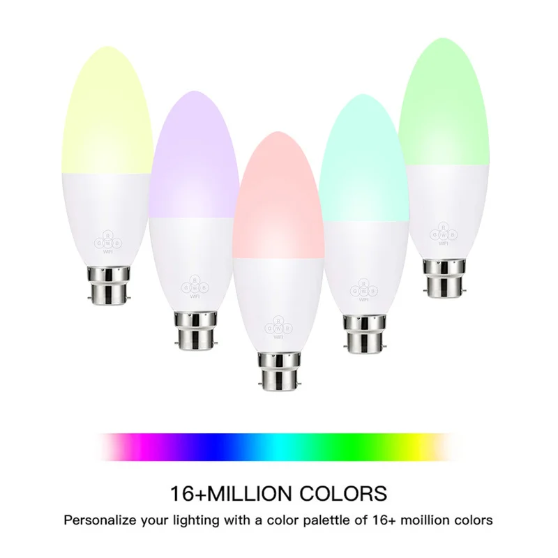 Веселый умный WiFi светильник лампа 6 Вт RGB сигнализации Светильник s совместим с Alexa