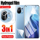 Гидрогелевая пленка 3 в 1 для Xiaomi Mi 11 mi10 10pro 10Ultra 10lite, передняя и задняя мягкая защитная пленка для камеры, Защитная пленка для Xiaomi mi 11
