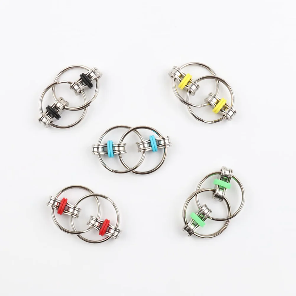 

Autism ADHD Anti Stress adult fidget toys Key Ring Hand Spinner Fidget Bearing Tri-Spinner EDC Toy Metal For Adult and Children