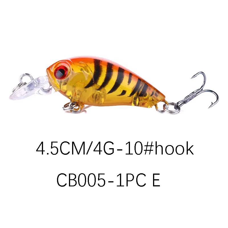 

1Pcs Hard Wobbler Fishing Lure 4.5Cm 4G Small/mini Artificial Plastic Bait Bionic Floating Crankbait Japan Fish Pesca Isca