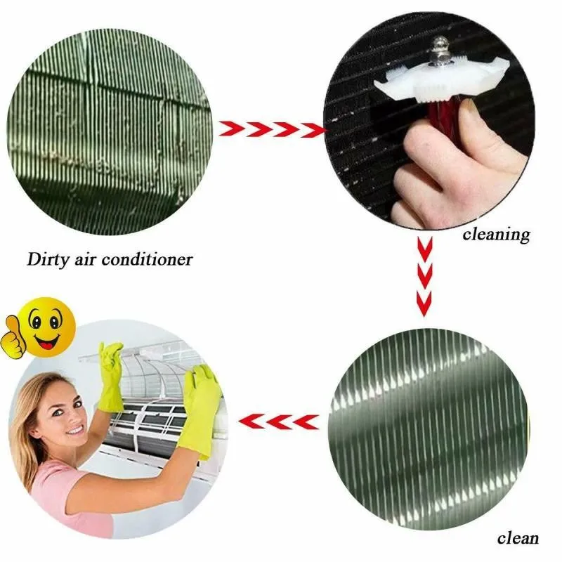 

Universal Car A/C Radiator Condenser Fin Repair Cooling Brush Air Conditioner Straightener Cleaning Tool For Auto Cooling System